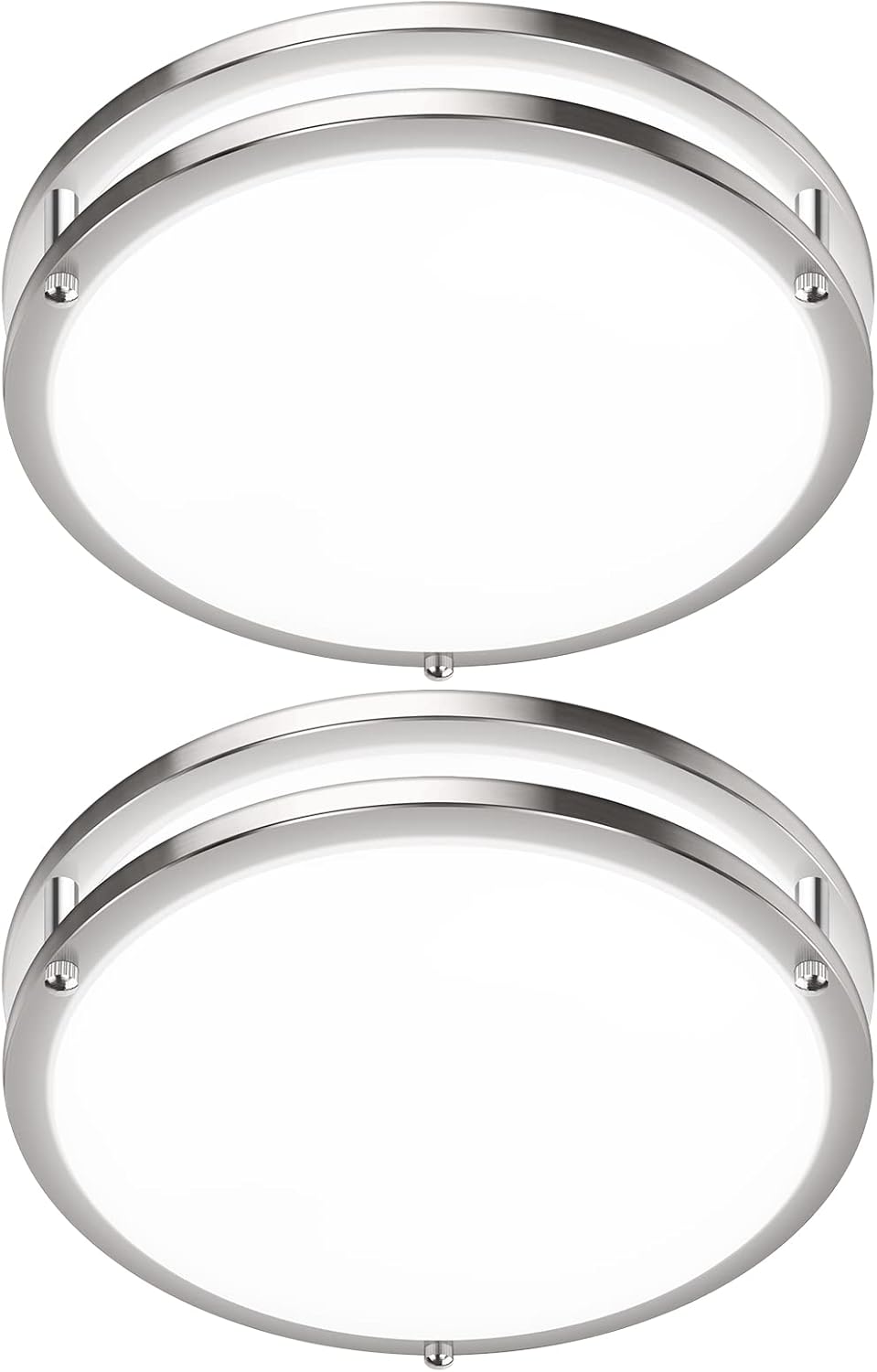 2-Pack 36W LED Ceiling Light Fixture (450W Equiv), 12IN Modern Flush Mount Ceiling Lights, Dimmable Ceiling Lamps Super Bright 3000LM, 3000K/4000K/5000K Adjustable for Bedroom Kitchen Bathroom Hallway