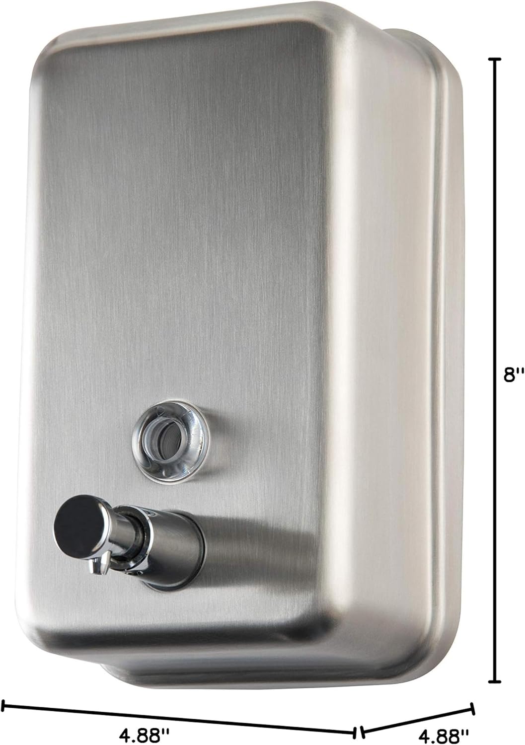 Commercial Soap Dispenser Wall Mount - Stainless Steel Wall Mounted Soap Dispenser for Bathroom - New Superior Design with Premium Anti-Leak Pump and Corrosion-Proof Lining - 37oz (1100ml) by EnBath - Image 10